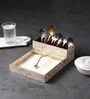 Zivra Gold Cutlery and Tissue Holder