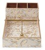 Zivra Gold Cutlery and Tissue Holder