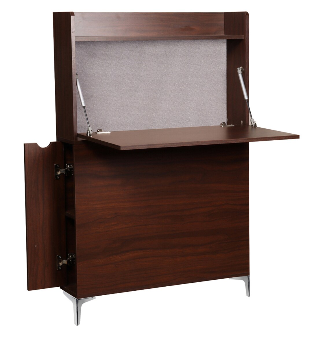 Buy Zolo Wall Mounted Study Table in Walnut Finish by Trevi Furniture ...