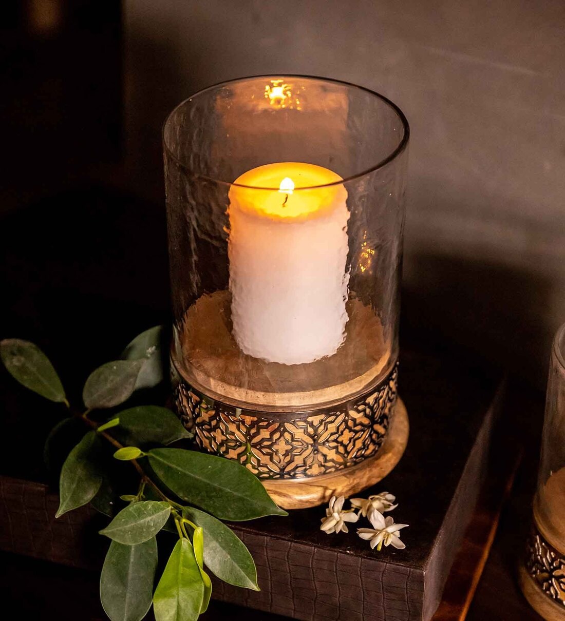 Buy Zoya Mango wood Candle Holder by Logam Online Candle Holders
