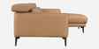 Zorino Leather Fabric LHS Sectional Sofa (3 + Lounger)  In Husk Brown Colour