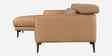 Zorino Leather Fabric RHS Sectional Sofa (3 + Lounger) In Husk Brown Colour