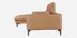 Zorino Leather Fabric RHS Sectional Sofa (3 + Lounger) In Husk Brown Colour