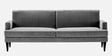 Zoya Fabric 3 Seater Convertible Sofa Cum Bed in Charcoal Grey Colour