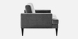 Zoya Fabric 3 Seater Convertible Sofa Cum Bed in Charcoal Grey Colour