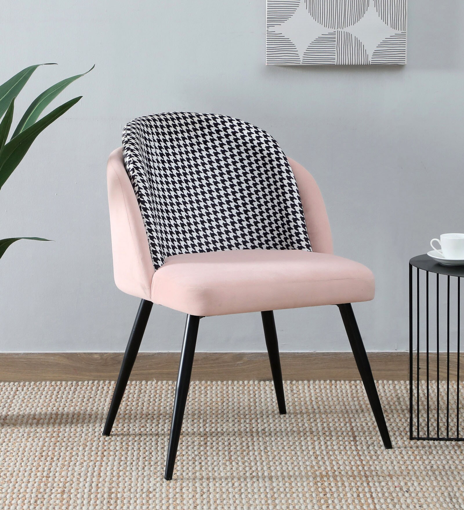 Zoila Dining Chair In Pink Colour