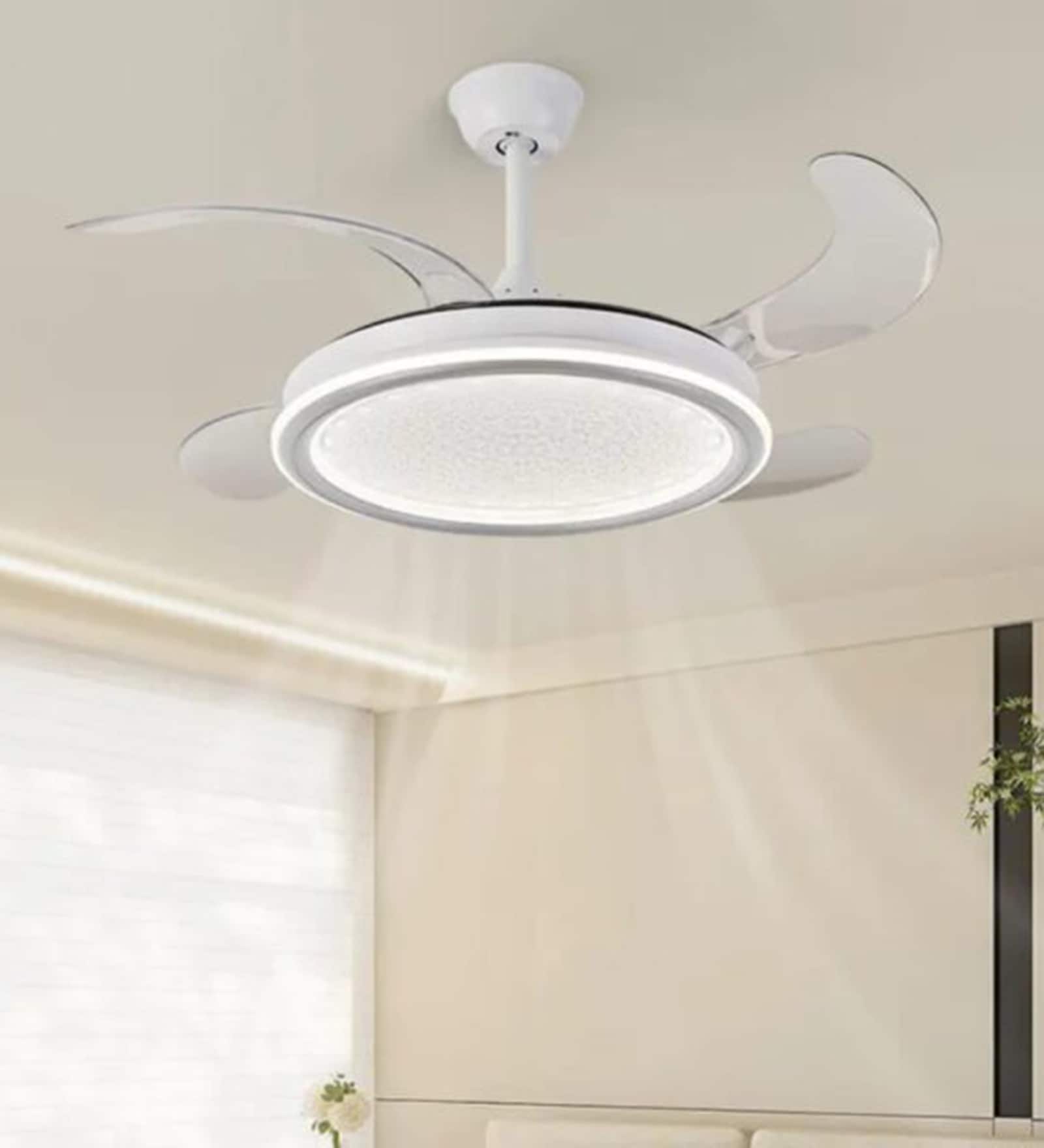 Zovi Smart Fan White Metal , Google & Alexa Remote & App Control