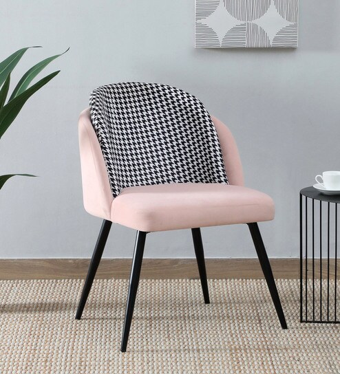 Zoila Dining Chair In Pink Colour