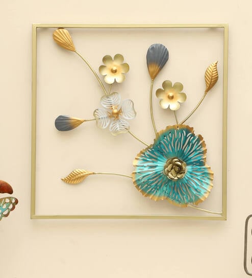 Zoya Square Flower Wall Hanging