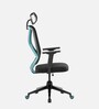 Zodiac Breathable Mesh Ergonomic Chair In Teal Black Colour