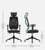 Zodiac Breathable Mesh Ergonomic Chair In Teal Black Colour
