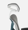Zodiac Breathable Mesh Ergonomic Chair in Teal White Colour with Headrest