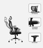 Zodiac Nylon Erognomic Office Chair in Full Black Colour