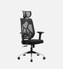 Zodiac Nylon Erognomic Office Chair in Full Black Colour