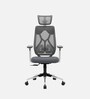 Zodiac Nylon Erognomic Office Chair in White & Grey Colour