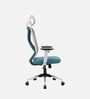 Zodiac Nylon Erognomic Office Chair in White & Teal Colour