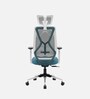 Zodiac Nylon Erognomic Office Chair in White & Teal Colour