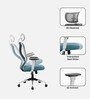 Zodiac Nylon Erognomic Office Chair in White & Teal Colour