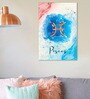 Zodiac Sign Pisces 16"X24" Stretched And Teakwood Framed Art Print