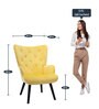Zoe Wing Chair in Yellow Colour