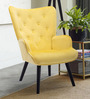 Zoe Wing Chair in Yellow Colour