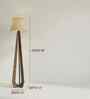 Zoe Wooden Floor Lamp with Jute Shade & Brown Base