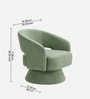 Zoervyn Swivel Lounge Chair In Green Colour