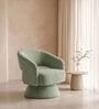 Zoervyn Swivel Lounge Chair In Green Colour