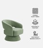 Zoervyn Swivel Lounge Chair In Green Colour