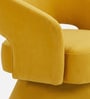 Zoervyn Swivel Lounge Chair In Mustard Yellow Colour