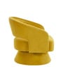 Zoervyn Swivel Lounge Chair In Mustard Yellow Colour