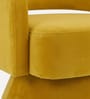 Zoervyn Swivel Lounge Chair In Mustard Yellow Colour
