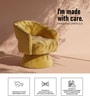 Zoervyn Swivel Lounge Chair In Mustard Yellow Colour