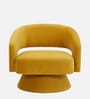 Zoervyn Swivel Lounge Chair In Mustard Yellow Colour