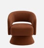 Zoervyn Swivel Lounge Chair In Rust Red Colour