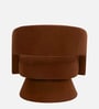 Zoervyn Swivel Lounge Chair In Rust Red Colour