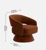Zoervyn Swivel Lounge Chair In Rust Red Colour