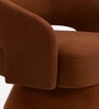 Zoervyn Swivel Lounge Chair In Rust Red Colour