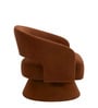 Zoervyn Swivel Lounge Chair In Rust Red Colour