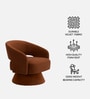 Zoervyn Swivel Lounge Chair In Rust Red Colour