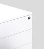 Zoey-W Wooden Pedestal With Drawers in White Colour