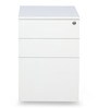 Zoey-W Wooden Pedestal With Drawers in White Colour