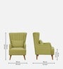 Jairo Fabric Wing Chair In Olive Green Colour
