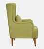 Jairo Fabric Wing Chair In Olive Green Colour