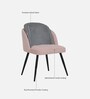 Zoila Dining Chair In Pink Colour