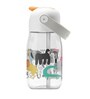 Clear Safari Kids Flip Straw Bottle