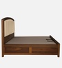 Zolfur Solid Sheesham Wood Bed With Hydraulic Storage