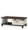 Zolst Marble Top Coffee Table In Blank & White Colour