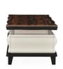 Zolst Marble Top Coffee Table In Blank & White Colour