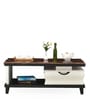 Zolst Marble Top Coffee Table In Blank & White Colour